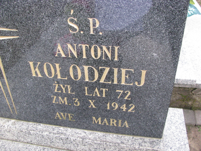 Antoni Kołodziej 1861 Branew - Grobonet - Wyszukiwarka osób pochowanych